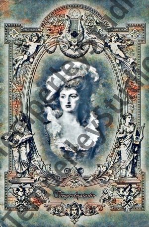 Victorian lady of the manor in frame