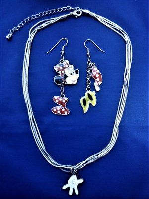 Mini Mouse Lolita Rockabilly necklace and earring set