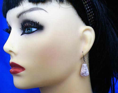 White Lolita shimmer corset glove earrings