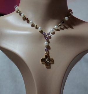 Faith Lolita beaded cross necklace