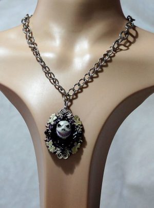 Jack Skeleton nightmare before Christmas 3D cameo necklace