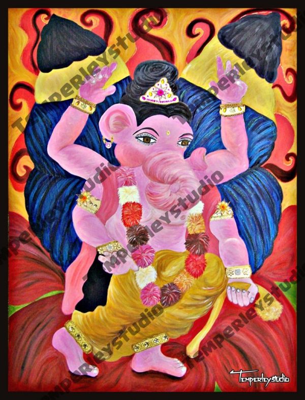 Hindu god Ganesha as a butterfly card