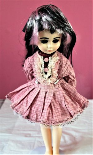 Victorian Lolita pink check dress