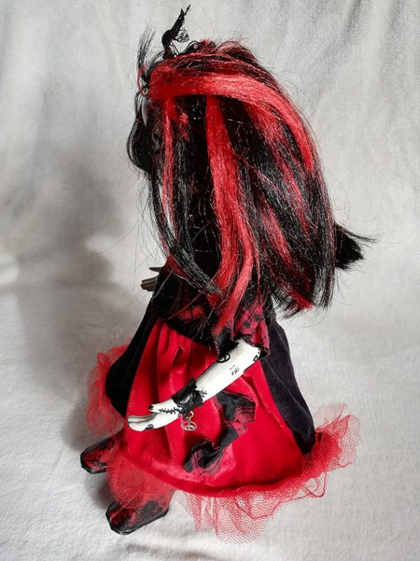 Day of the dead Día de Muertos doll (black and red dress)