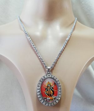 Kali jewelled cameo necklace