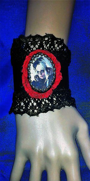 Gothic Lolita cameo lady leather bracelet